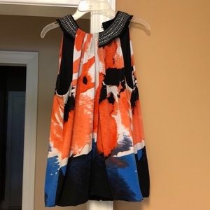 Alfani sleeveless blouse, multi-colored